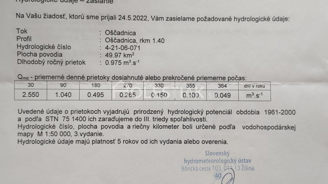 Predám Malú vodnú elektráreň v obci Oščadnica - iba u nás, výhodná cena