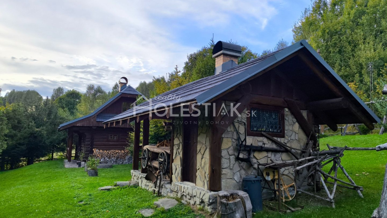 Zvýhodnená cena Predám krásny štýlový zrub na Kysuciach, Skalité TOP stav
