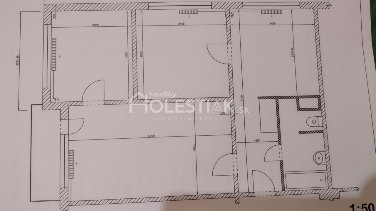 Predám 3+1 pekný byt Žilina Hliny VI., Bajzova